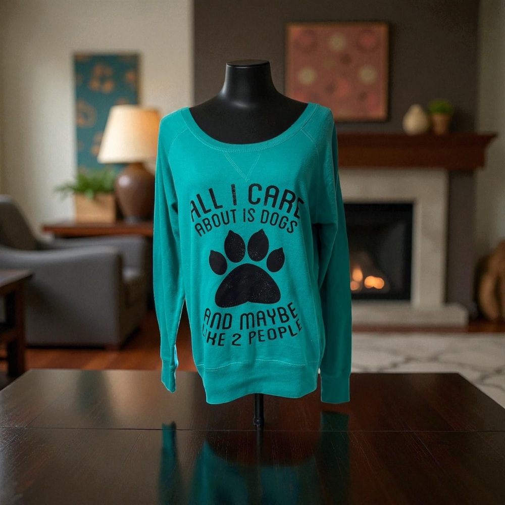 L.A.T Live and Tell Sweatshirt SZ MED‎ Blue